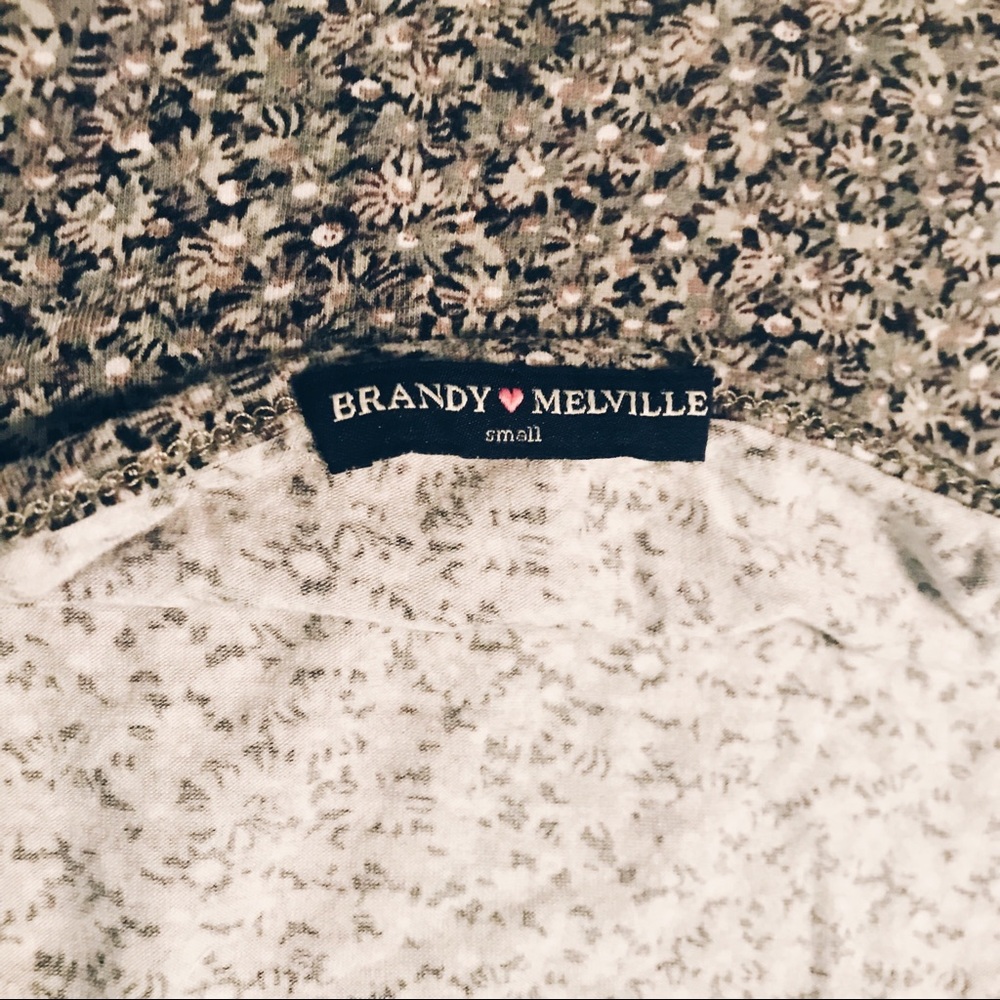 Brandy Melville Floral Cropped Halter Top - Picture 7 of 7